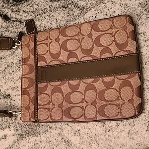 Coach brown leather crossbody